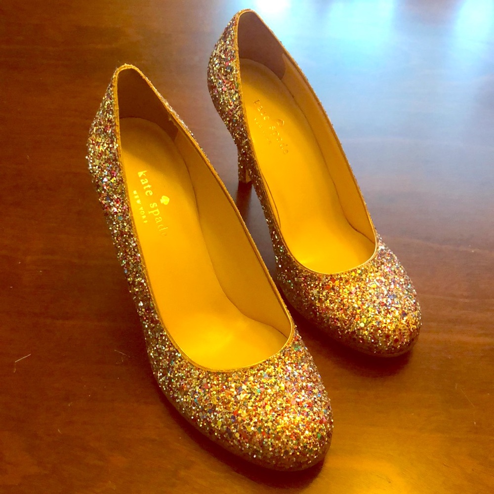 Kate Spade glitter pumps Size 7